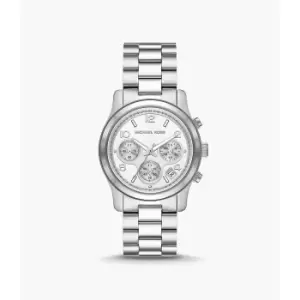 Michael Kors Womens Runway Chronograph Stainless Steel Watch - Silver