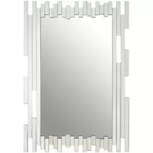 Premier Housewares - Wall Mirror Bathroom / Bedroom / Hallway Wall Mounted Mirrors With Asymmetrical Design / Glass Mirrors For Living Room 3 x 110 x