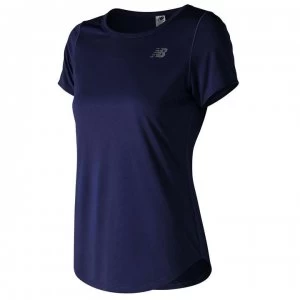 New Balance Core Running T Shirt Ladies - Navy