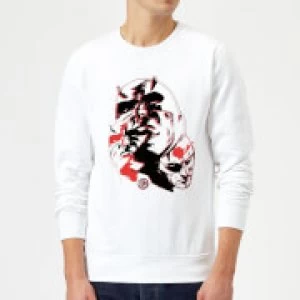 Marvel Knights Daredevil Layered Faces Sweatshirt - White - XXL