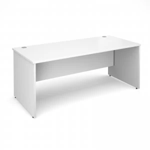 Maestro 25 PL Straight Desk 1800mm x 800mm - White Panel Leg Design