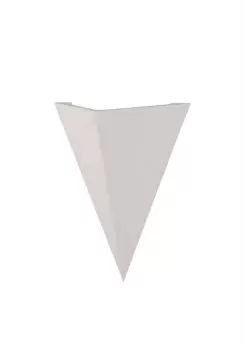 Triangle Flush Wall Lamp, 1 x G9, White Paintable Gypsum