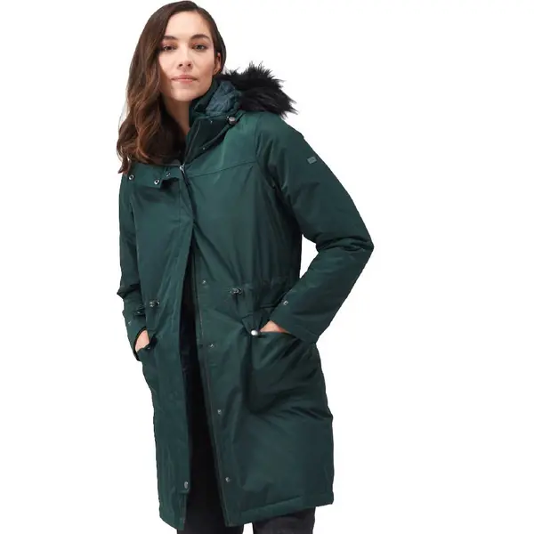 Regatta Womens Lellani Waterproof Insulated Parka Coat 14 - Bust 38' (97cm) Darkest Spruce RWP374-3P5-14