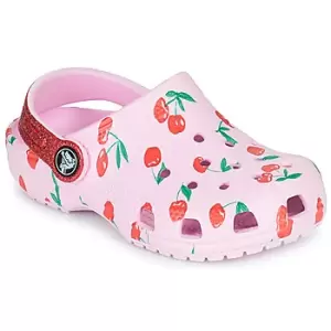 Crocs CLASSIC FOOD PRINT CLOG K Girls Childrens Clogs (Shoes) in Pink - Sizes 11 kid,13 kid,1 kid,3 kid,8 toddler,9 toddler,10 kid,12 kid,2 kid,6 todd