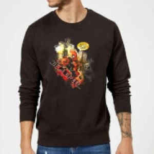 Marvel Deadpool Outta The Way Nerd Sweatshirt - Black