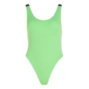 Calvin Klein Scoop Back One Piece Swimsuit - Green