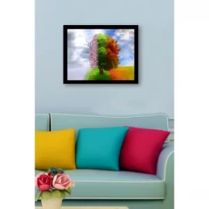 SC0666 Multicolor Decorative Framed MDF Painting