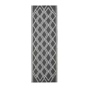 Homemaker County Diamonds Indoor/Outdoor Rug Silver 067X200Cm