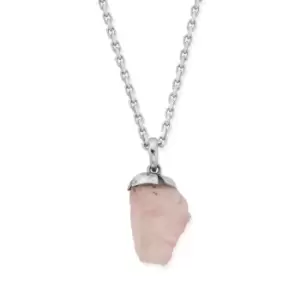 ChloBo Silver & Rose Quartz Raw Nugget Necklace