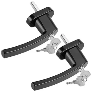 Window Handle 2Pcs Set Black Lockable