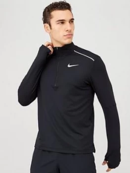 Nike 1/2 Zip Running Top - Black, Size XL, Men