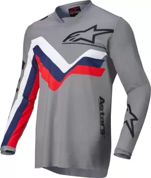 Alpinestars Racer Braap Motocross Jersey, grey Size M grey, Size M