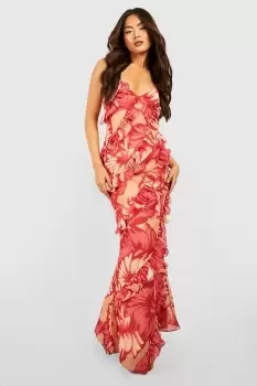 Floral Ruffle Maxi Dress