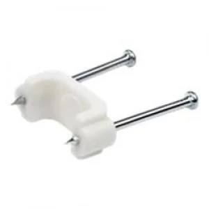 StarTech.com 100 Pack of Double Nail Mounted Cable Clip - Medium