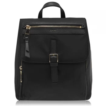 DKNY Cora Nylon Medium Backpack - Black/Gold BGD