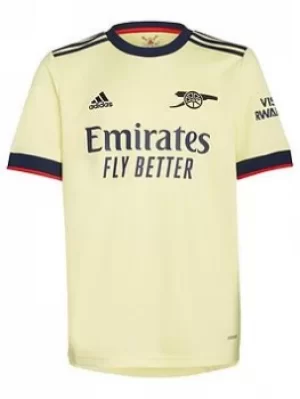 adidas Arsenal Junior 21/22 Away Shirt, Yellow, Size 9-10 Years