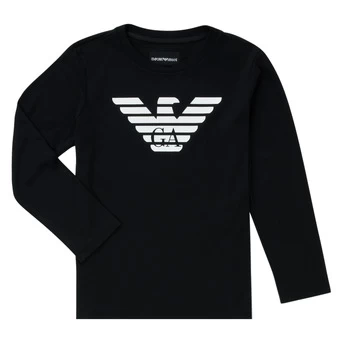 Emporio Armani Logo Long Sleeve T-Shirt Black Size 8 Years Boys