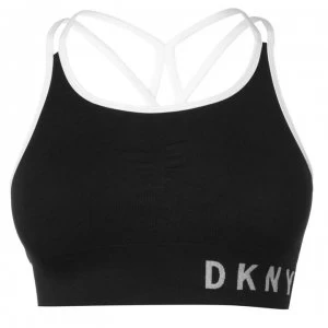 DKNY Logo Sports Bra - Black/white