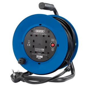 Draper 230V Four Socket Cable Reel (25M)