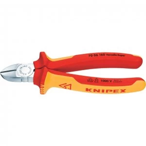 Knipex VDE Insulated Diagonal Side Cutters 160mm