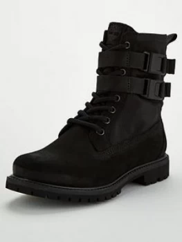 Timberland Authentics Buckle Calf Boots - Black, Size 5, Women