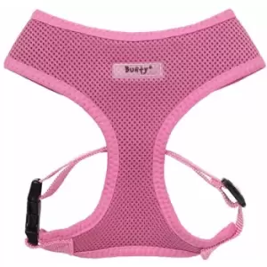 Bunty Soft Comfortable Mesh Breathable Fabric Dog Puppy Pet Adjustable Harness - Pink - Large