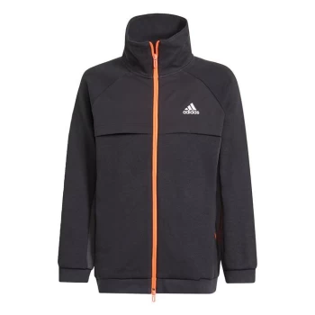 adidas XFG Zipped Pocket Loose Track Top Kids - Black / White