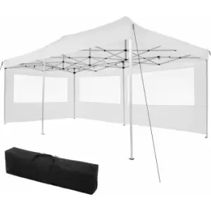 Gazebo collapsible 3x6 m with 2 Sides - Viola - garden gazebo, gazebo with sides, camping gazebo - white - white