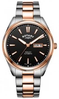 Rotary Mens Henley Serrated Bezel Stainless Steel Watch