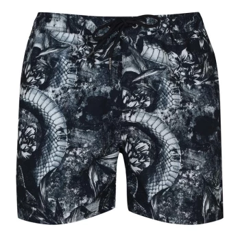 Firetrap Swim Shorts - Navy Flwr Skll