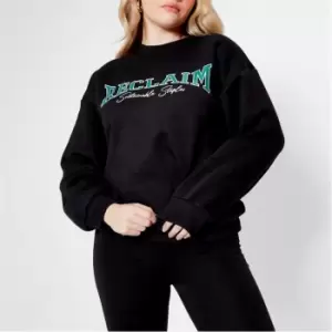 I Saw It First Reclaim Staples Oversized Sweatshirt - Black