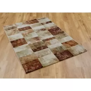 Galleria 63440 6474 80cm x 150cm Rectangle - Brown and Multicoloured and Orange