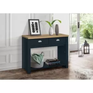 Birlea Highgate 2 Drawer Console Table Navy And Oak