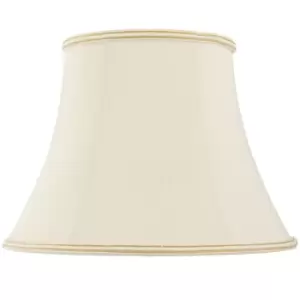 20" Bowed Oval Handmade Lamp Shade Cream Fabric Classic Table Light Bulb Cover