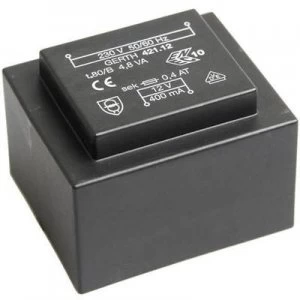 PCB mount transformer 1 x 230 V 2 x 12 V AC 4.80 VA 200 mA