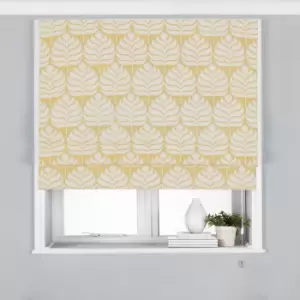 Paoletti Horto Embroidered Blackout Roman Blind Polyester Ochre (61X137Cm)