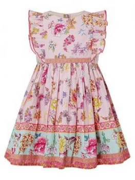 Monsoon Baby Girls S.E.W. Paisley Dress - Pink, Size 2-3 Years