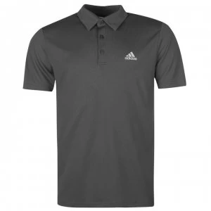 adidas Mens Tennis Fab Polo Shirt - Charcoal