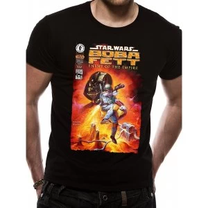 Star Wars - Fett Enemy Comic Mens Large T-Shirt- Black