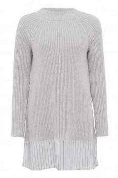 French Connection Ila Tie Back Knitted Jumper Light Grey