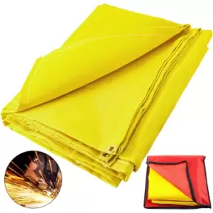 Vevor - Welding Blanket Fiberglass Blanket Heavy-Duty Fire Retardant Blanket for Easy Hanging and Protection from Sparks & Splatters (6'X10', Gold)