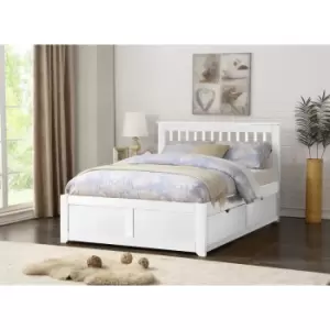 Flintshire Pentre 5ft King White 2 Drawer Storage Bed Frame