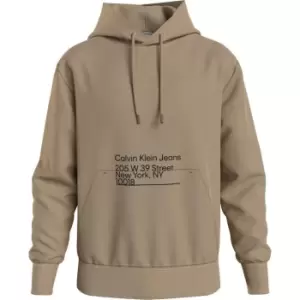 Calvin Klein Jeans Ck Address Logo Hoodie - Neutral