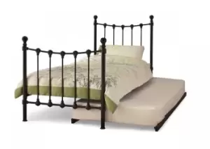 Serene Marseilles 3ft Single Black Day Bed with Guest Bed