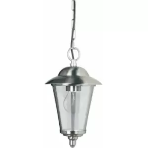 IP20 Outdoor Hanging Pendant Porch Light Stainless Steel & Glass Lantern Lamp