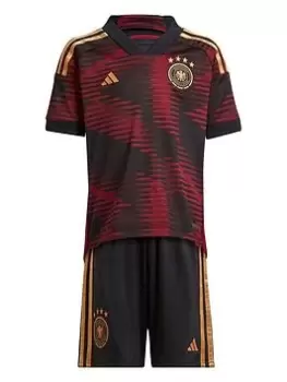 adidas Junior Germany Away 22/23 Infant Kit, Black, Size 4-5 Years