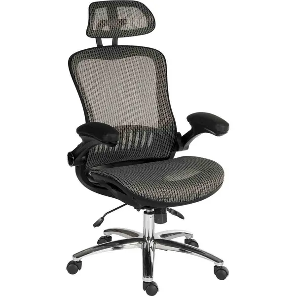 Teknik Harmony High Back Executive Mesh Office Chair With Height Adjustable Arms Grey - 6956GREY