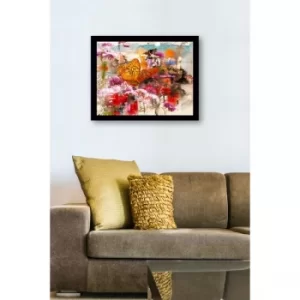 SC0645 Multicolor Decorative Framed MDF Painting