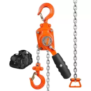 Manual Lever Chain Hoist, 1/4 Ton 550 lbs Capacity 10ft Come Along, G80 Galvanized Carbon Steel with Weston Double-Pawl Brake, Auto Chain Leading &