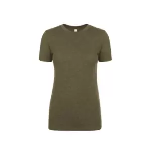 Next Level Womens/Ladies Tri-Blend T-Shirt (L) (Military Green)